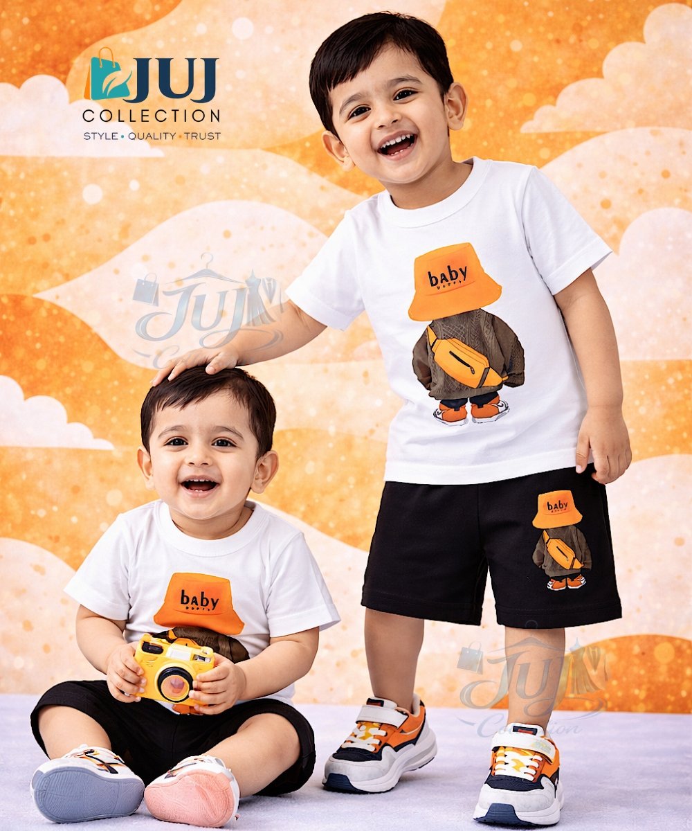 Baby Boy Cute Top & Shorts Co-Ord Set